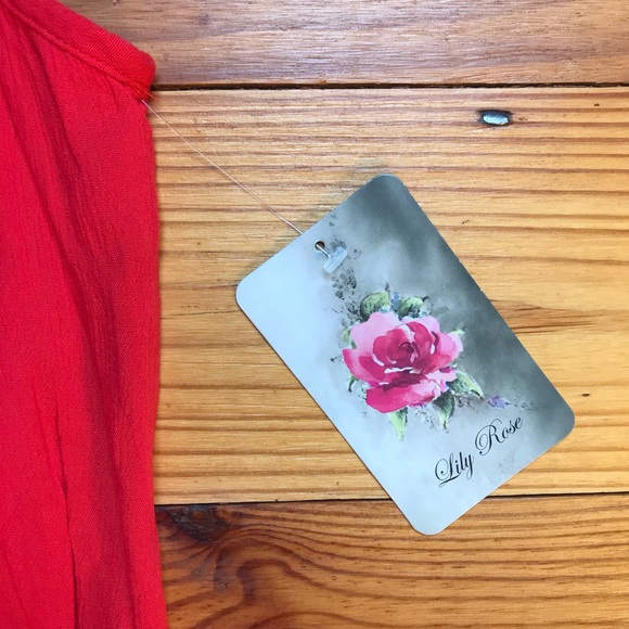 Lily Rose Red Sheath Tassle Dress, NWT, M - Picture 4 of 12